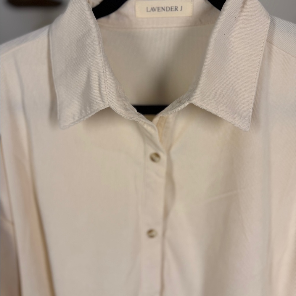 Cream Corduroy Dress